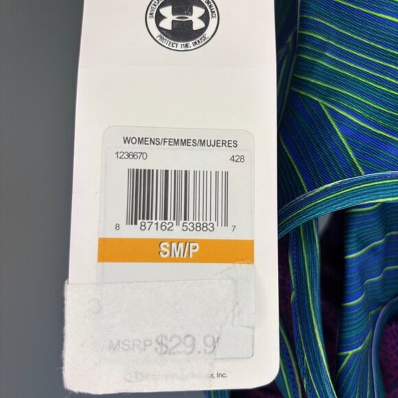 UNDER ARMOUR REVERSIBLE NEW Sports Bra Women's S Mid-Impact Support Green Blue - Picture 5 of 6